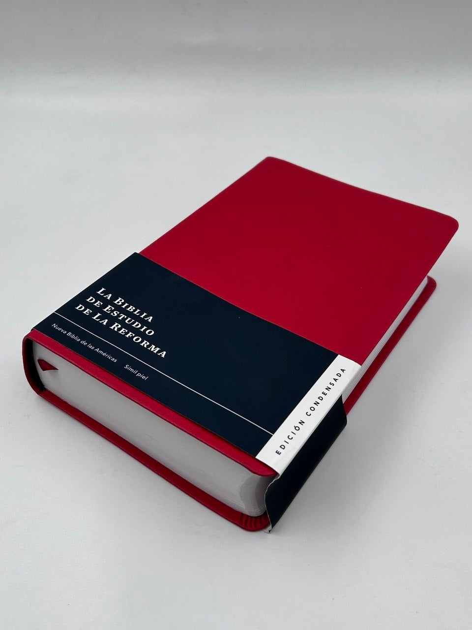 Biblia de Estudio de La Reforma NBLA Edición Condensada Simil piel roja