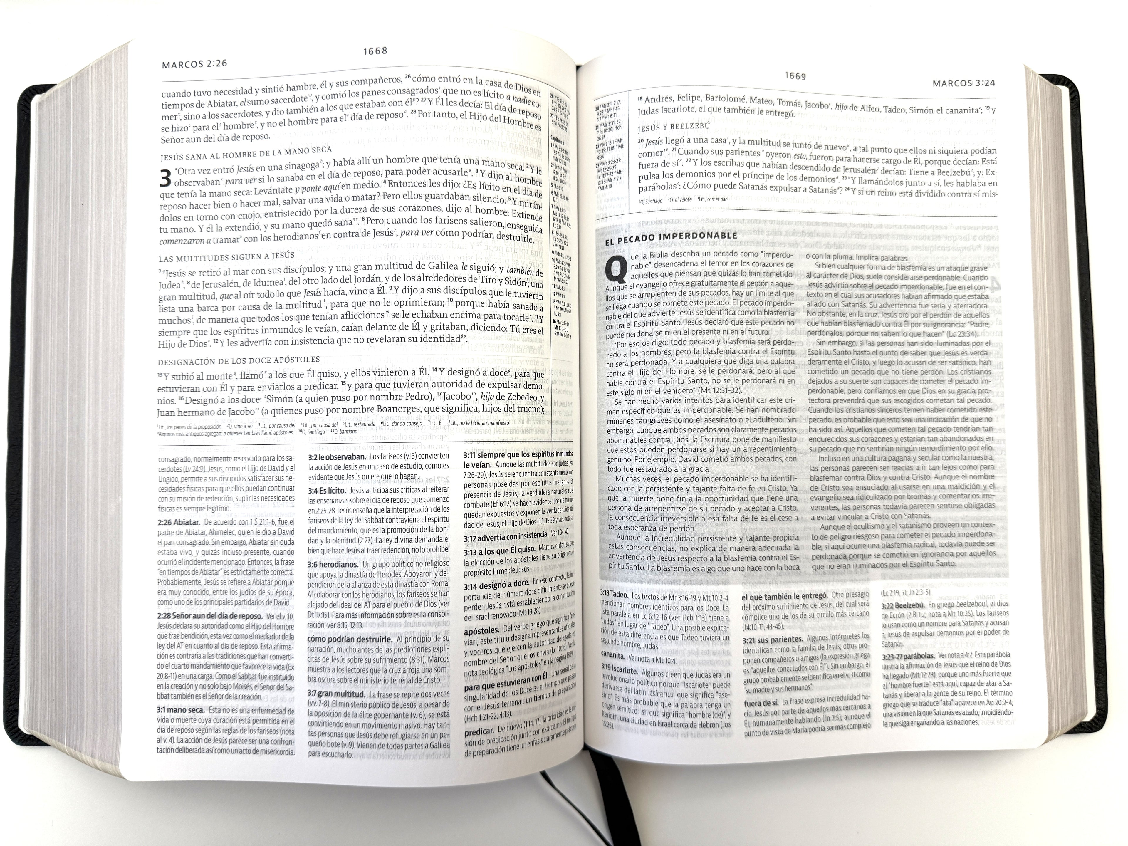 Biblia de Estudio de la Reforma LBLA piel genuina negro con estuche