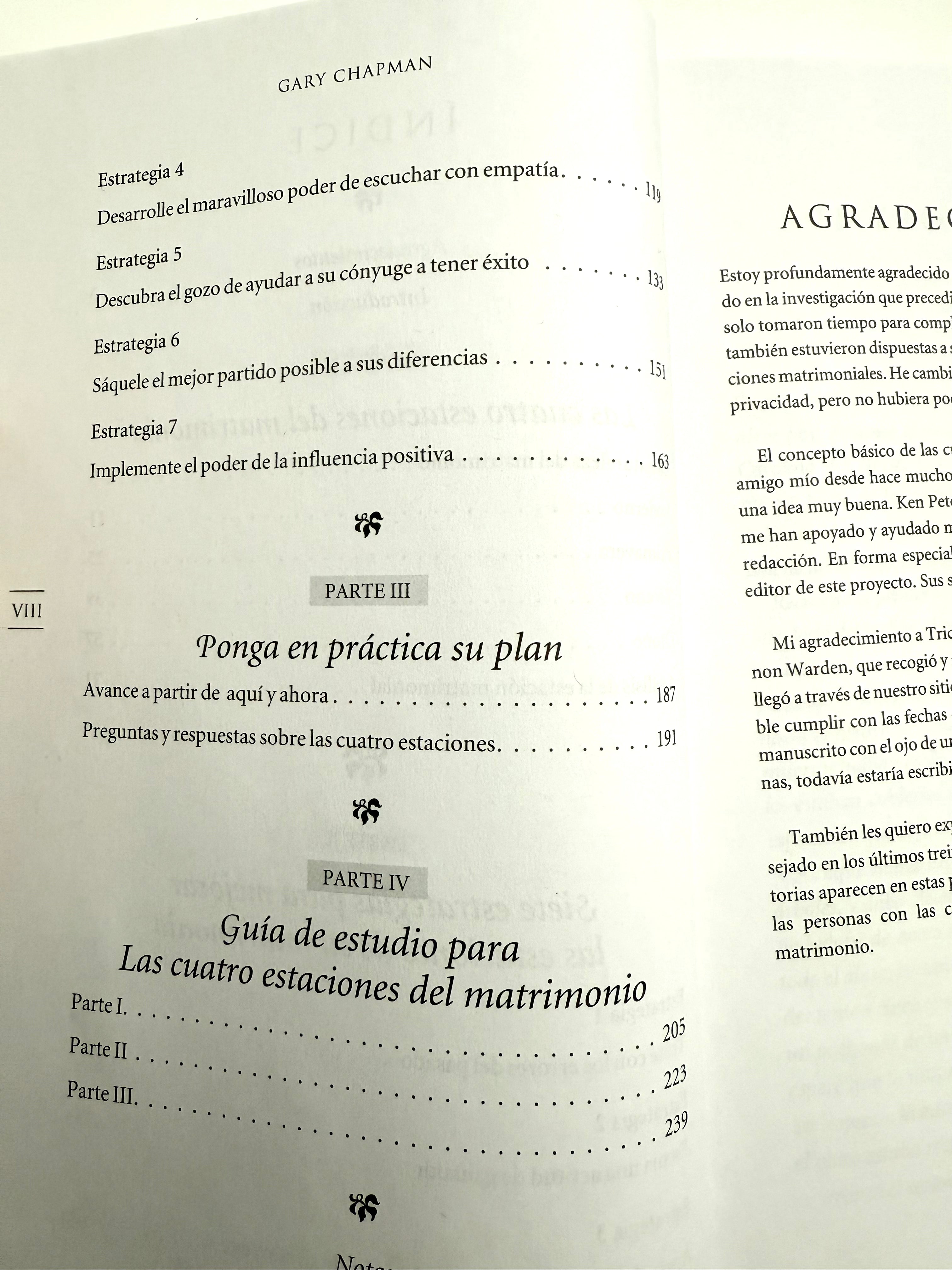 Las cuatro estaciones del matrimonio
