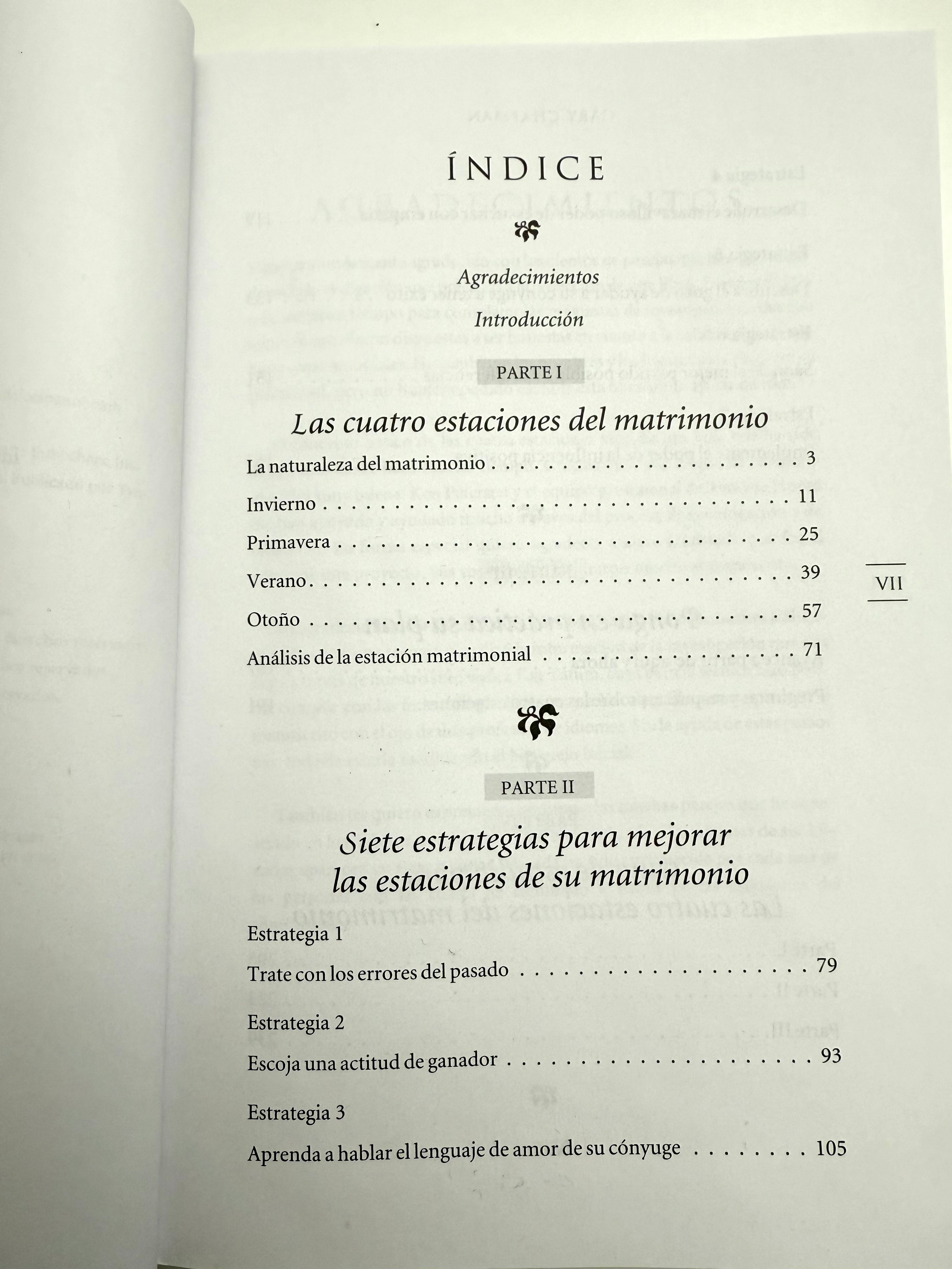 Las cuatro estaciones del matrimonio
