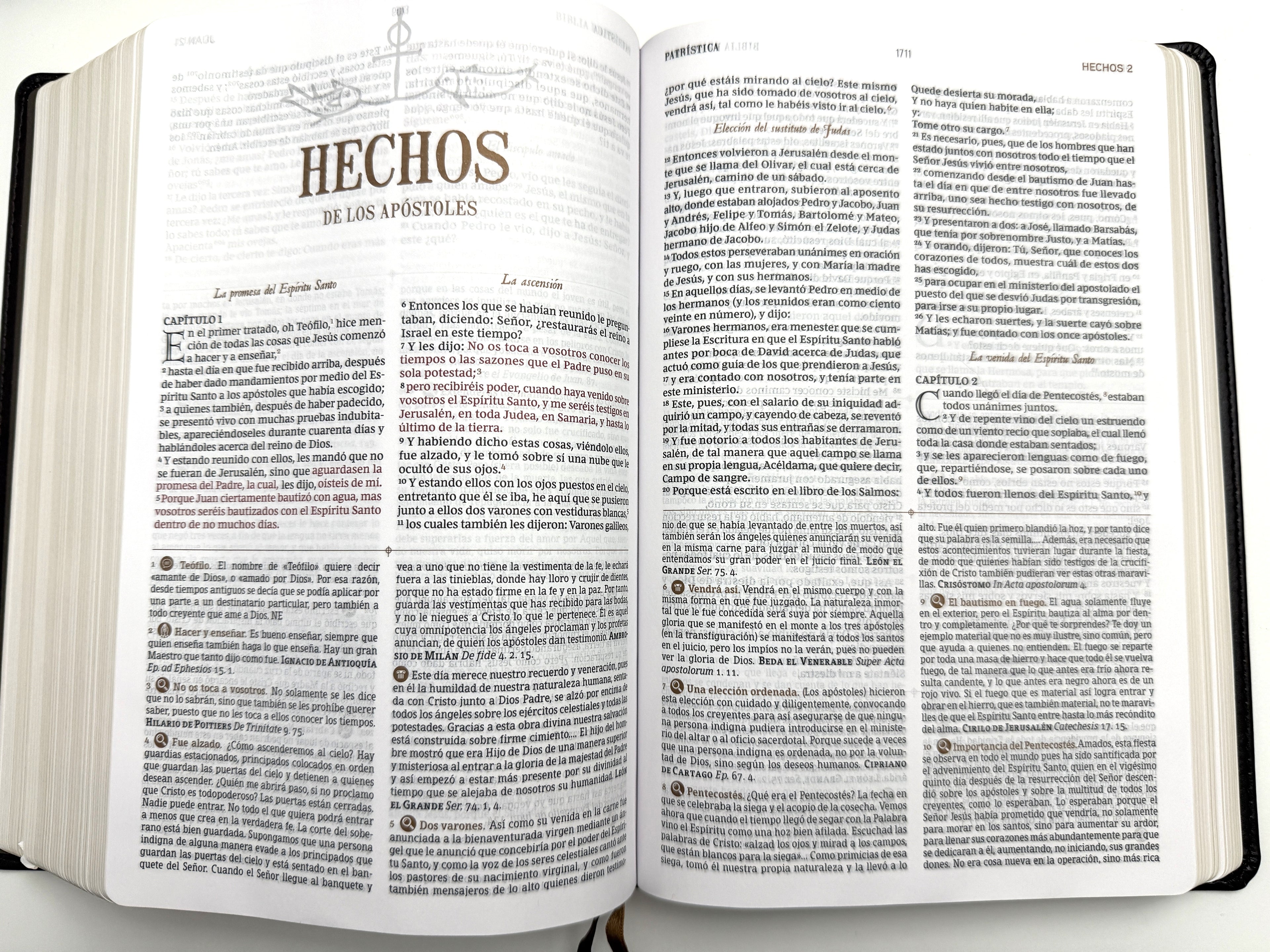 Biblia RVR de Estudio Patrística Café Símil Piel
