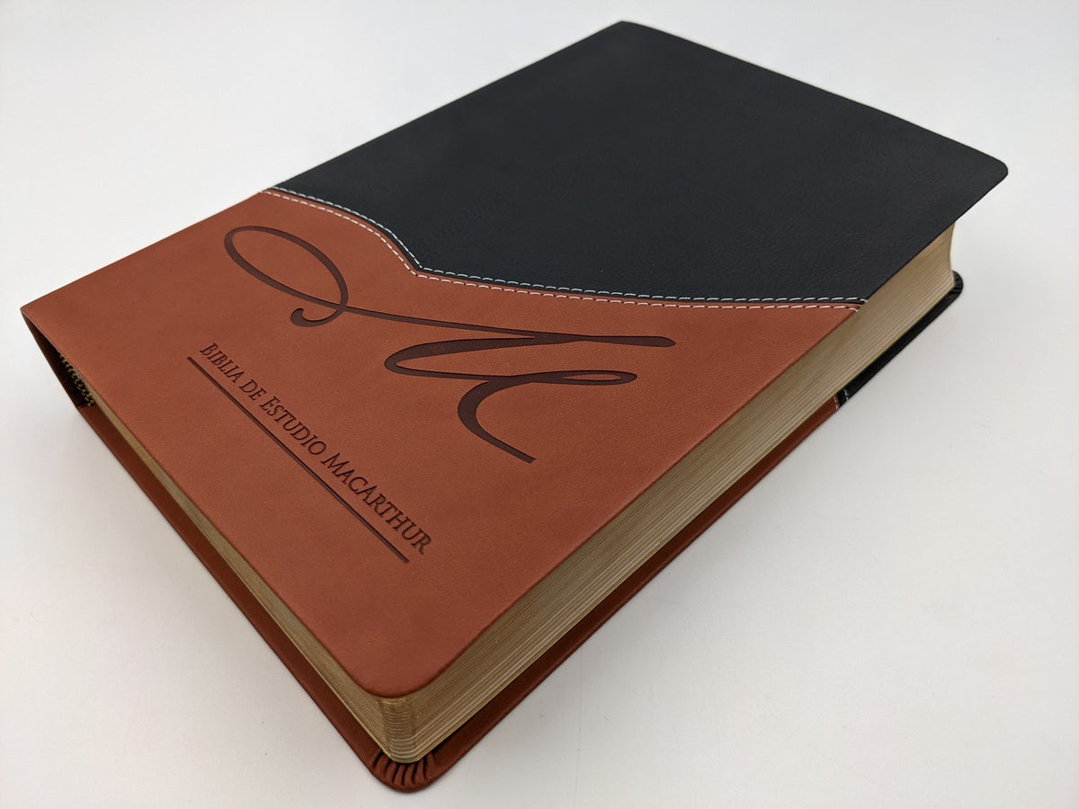 Biblia RVR 1960 de Estudio MacArthur Piel con Índice