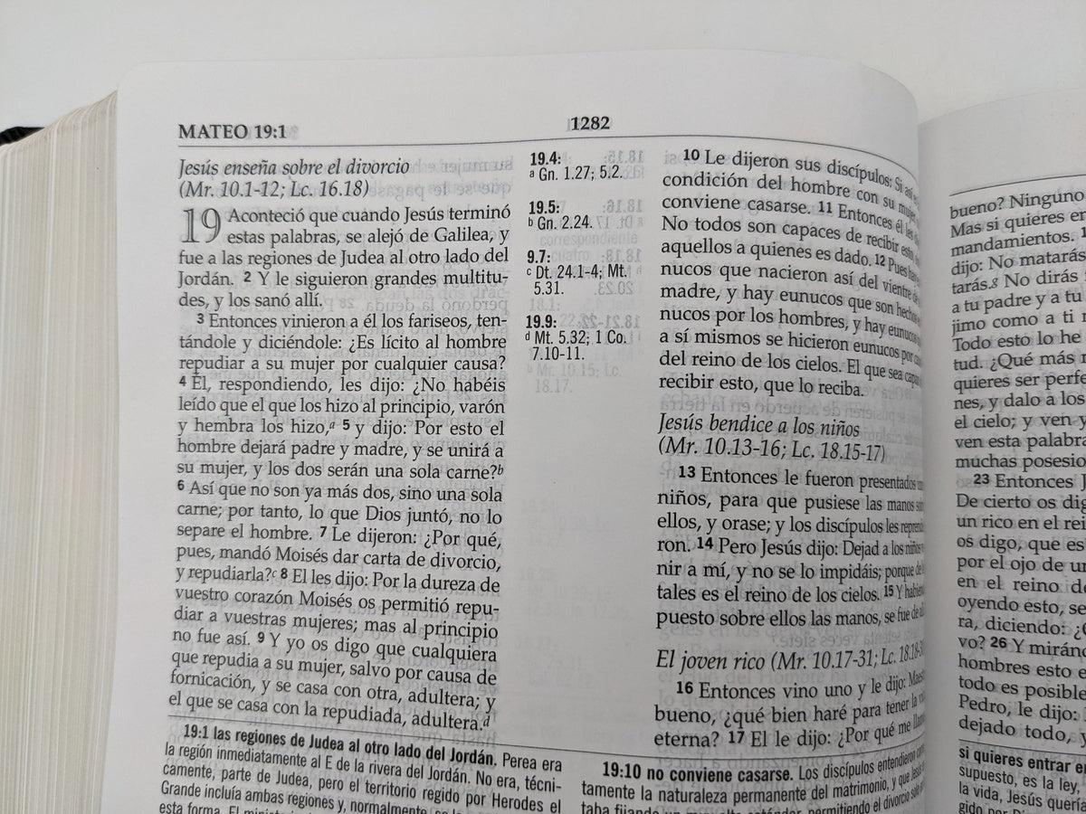 Biblia RVR 1960 de Estudio MacArthur Piel con Índice