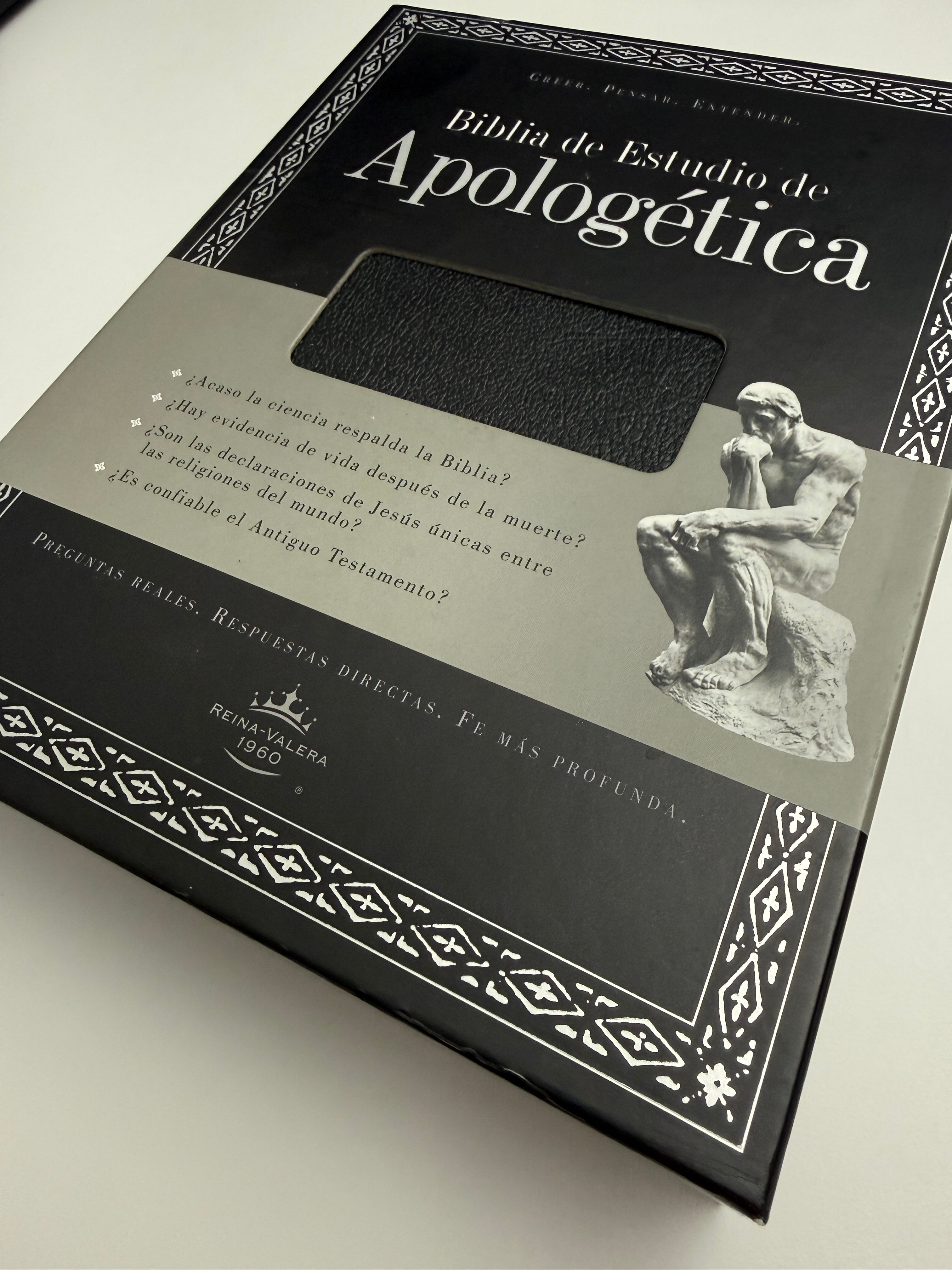 Biblia RVR 1960 de Estudio de Apologética Negro Tapa Dura