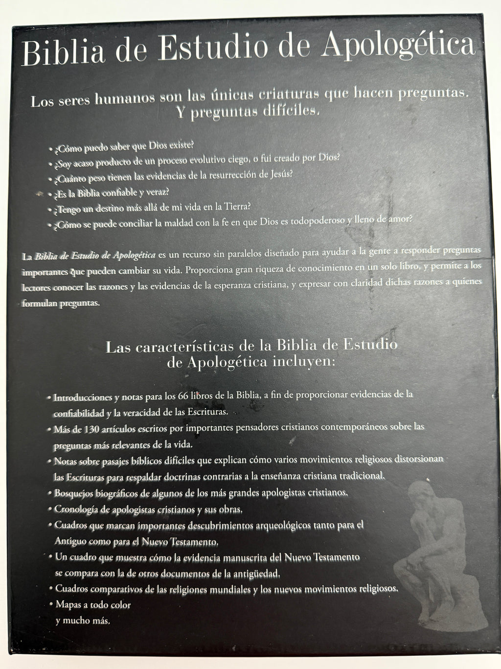 Biblia RVR 1960 de Estudio de Apologética Negro Tapa Dura