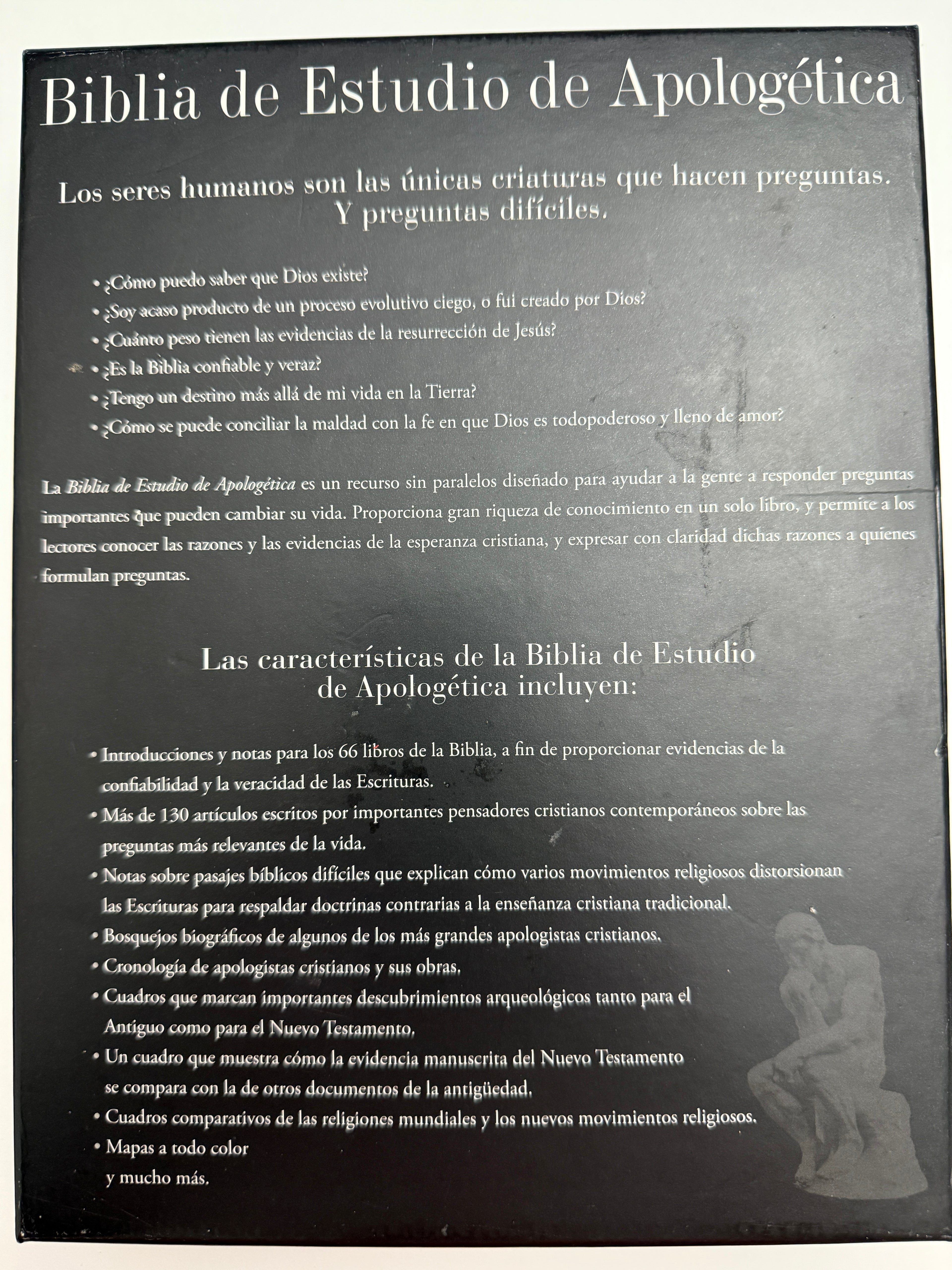 Biblia RVR 1960 de Estudio de Apologética Negro Tapa Dura