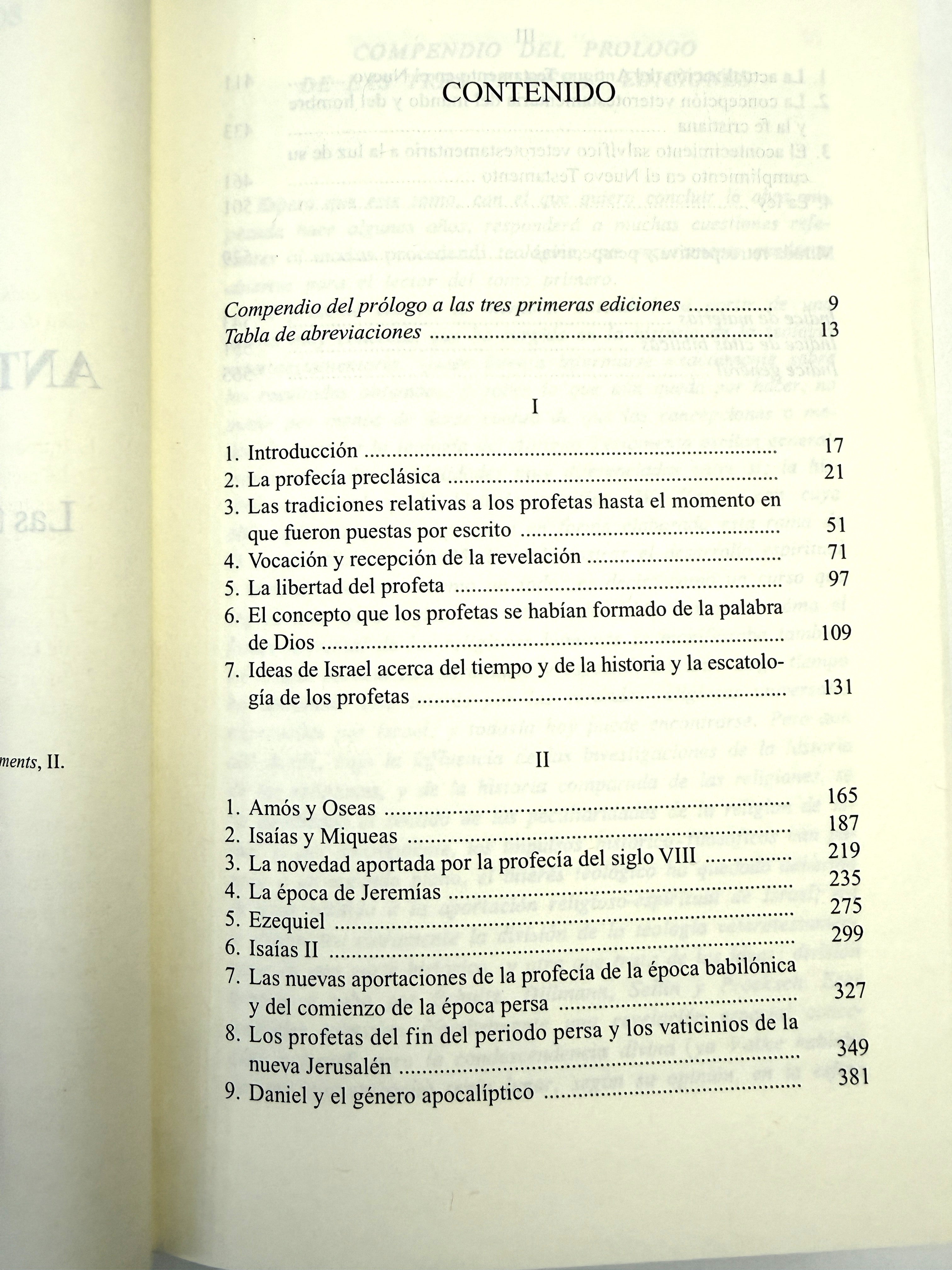 Teología del Antiguo Testamento, II Las tradiciones proféticas de Israel